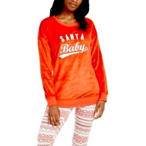 Jenni Intimates Santa Baby Faux Fur Warm Christmas Sweater